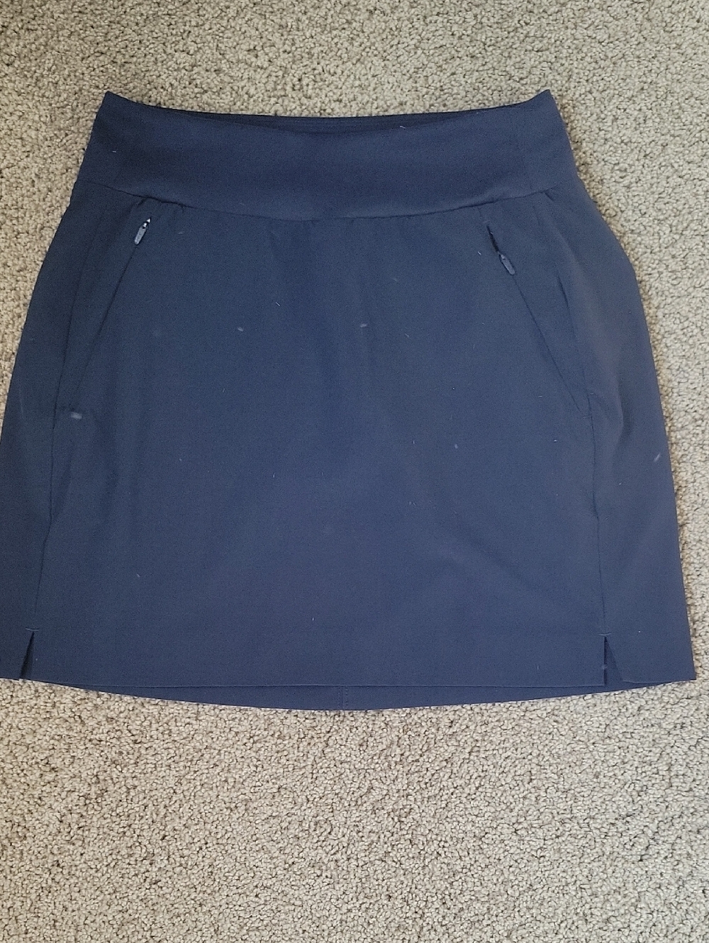Athleta Navy Pull-On Skort with Zip Pockets